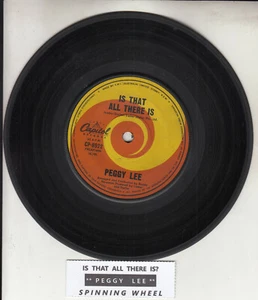 PEGGY LEE Is That All There Is? 7" 45 rpm vinyl record + juke box title strip - Picture 1 of 2