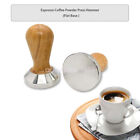 Wooden Handle 53/58mm Espresso Coffee Powder Bean Press Hammer Tamper Flat Base