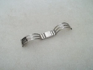 Vintage New Old Stock Mens 20mm Stainless Steel Wristwatch Bracelet - Picture 1 of 10