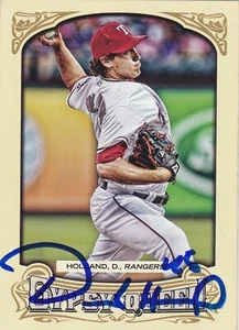 DEREK HOLLAND TEXAS RANGERS SIGNED CARD PITTSBURGH PIRATES GIANTS CUBS WHITE SOX - Picture 1 of 1