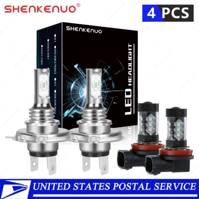 For Suzuki Aerio 2002-2006 2007 4X LED Headlight High/Low + Fog Light Bulbs Kit - Image 1 of 4