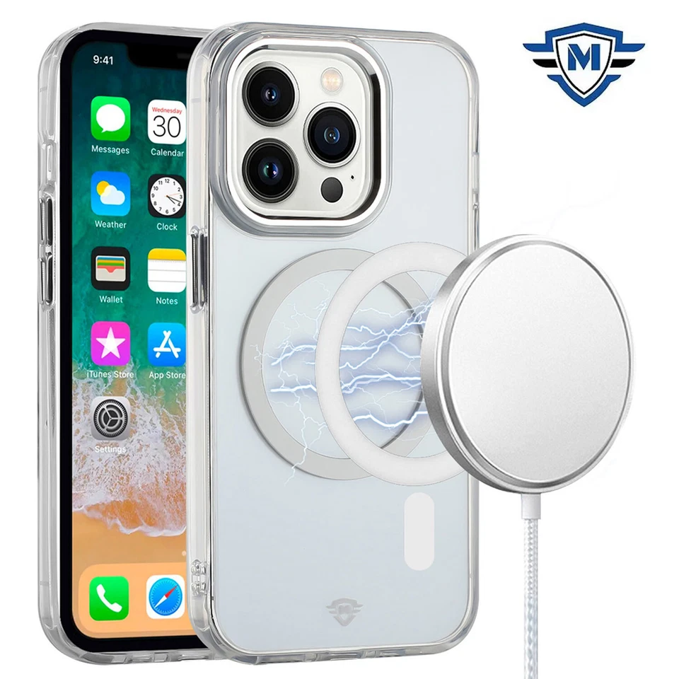 For iPhone 15 Plus METKASE Magnetic Circle Ring Transparent Premium Acrylic Case - Image 1 of 1