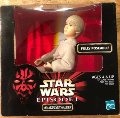 Figura Anakin Skywalker Escala 12" Star Wars Episodio 1 Hasbro 1998 ENVÍO RÁPIDO Foto 1 de 4
