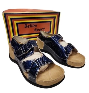 Bellini Sport Damen Sandalen FAWN offene Zehenpartie Leder Slipper 6-1/2 M marineblau - Bild 1 von 20