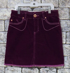 Guess Girls Size 12 Purple Five Pocket Zip Button Corduroy Skirt - Picture 1 of 3
