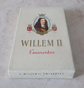 Ancienne Boite carton tabac 5 cigares WILLEM II Pays Bas vintage vtg - Imagen 1 de 8