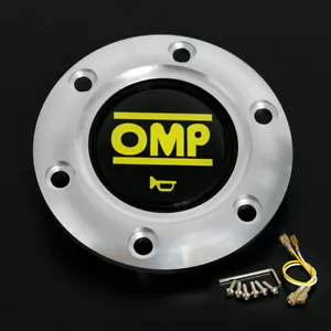 Botón de bocina de plata para volantes OMP MOMO NRG SPARCO TAKATA MUGEN - Imagen 1 de 6
