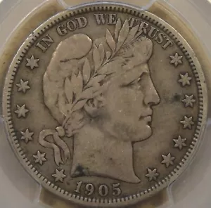 1905-O Barber Half Dollar 50c PCGS Certified VF25 - Picture 1 of 4