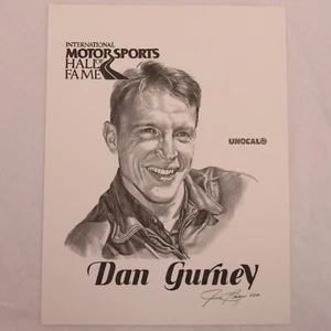 Dan Gurney International Motor Sports Hall Of Fame Art Jeanne Barnes Unocal 76 - Picture 1 of 9