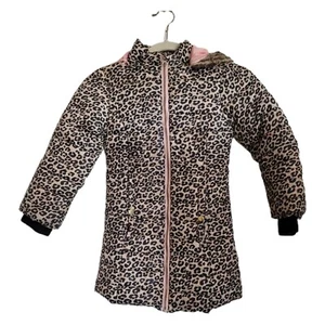 Cherokee Jacket Girls XS 4/5 Animal Print Hooded Puffer - Picture 1 of 6