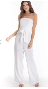 STYLE STATE Strapless Jumpsuit Long Play Slide 12 Tie Waist - Picture 1 of 8