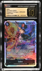 Sabo OP04-083 SR CGC 10 Pristine Kingdoms of Intrigue One Piece Card - Picture 1 of 2
