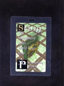 STING 1994 - Ten Summoners' Tales World Tour - laminate pass promoter staff  - Picture 1 of 1