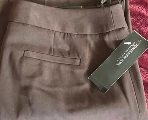 NEW NWT Jones New York Women's Classic Fit Stretch Pants Sz 6 Brown Poly/Spandex - Bild 1 von 5