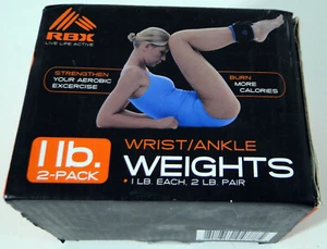 RBX 1 Lbs X2 Muñeca / Tobillo Conjunto de pesas, Negro / AZUL, - Imagen 1 de 2