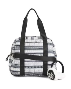 ISAAC MIZRAHI Fairisle Duffel With Earmuffs And Detachable Strap - Picture 1 of 4