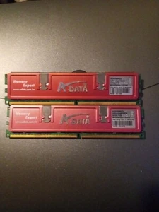 ADATA 2GB (2x1GB) DDR2 800(5) 1GX8 AD2800001GMU RMB-921198 Free Shipping - Picture 1 of 3