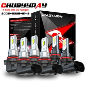 FIT GMC Canyon 2004-2012 6000K Combo LED Headlight Kit Hi / Lo + Fog Light Bulbs - Picture 1 of 15