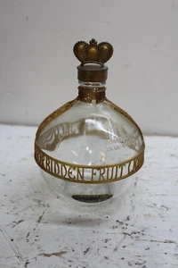 Old Jacquin's Forbidden Fruit Liqueur Glass Bottle with Brass Decoration - Picture 1 of 6
