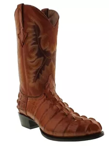 Stivali uomo cowboy western cognac stampa coda di alligatore punta tonda misura 13,5 - Foto 1 di 5