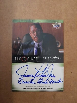 James Pickens Jr. Inscription Autograph Card The X Files UFOs Aliens Upper Deck - Image 1 of 2