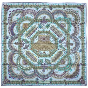 HERMES Carre 90 PARURES DES MAHARAJAS maharajah trinkets Scarf Silk - Picture 1 of 3
