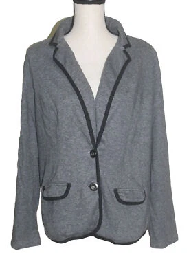 Torrid Gray Black Knit Blazer Jacket Women's Size 1 - Image 1 of 4