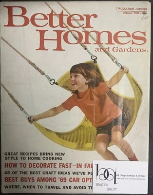 BETTER HOMES AND GARDENS Magazine, October 1968 Garden Food Travel Building - Image 1 of 4