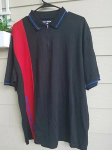 Ralph Lauren Polo Sport XL Vintage 90s Stripe Spellout Colorblock Shirt Half zip - Picture 1 of 10
