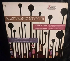 L. Berio / J. Druckman / I. Mimaroglu, Electronic Music III VINYL VG, COVER VG+  - Picture 1 of 5