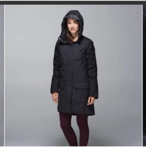 Parka Lululemon Blizzard Negra Jaspeada Gris Oscuro Abrigo Chaqueta 6 Plumones Invierno - Imagen 1 de 16