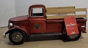 Red Shed JX24F142 Red Metal Truck Christmas Tabletop Decor, 16 in. - Picture 1 of 14