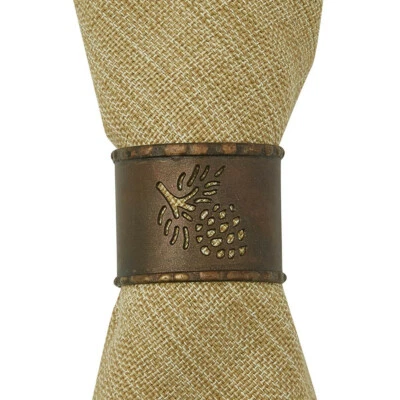 Park Designs  Fulton Pinecone Cuff Napkin Ring - NEW - Image 1 of 3