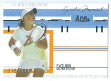 SVETLANA KUZNETSOVA "SIGNATURE MOMENTS CARD SM9 /500" ACE SIGNATURE SERIES 2005