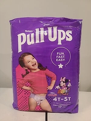 Pantalones de Entrenamiento Disney Junior Minnie Huggies Pull-Ups - Niñas - 4T-5T - 17 unidades Foto 1 de 2