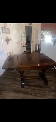 Antique old english pub table - Image 1 of 3