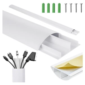 Striscia di Mascheratura per Cavi Striscia Copricavo Alluminio 75 cm Bianco - Afbeelding 1 van 13