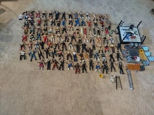 Mostly All Jakks Pacific WWE WWF Classic Superstars Lot W/Ring & Accessories - Picture 1 of 12