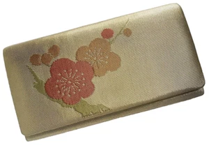 VTG Kyoto Japanese Kimono Kitsuke Gold Brocade Clutch Bag: Jan16-F - Picture 1 of 4