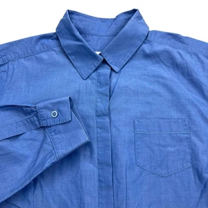 Weekend Max Mara Button Up Shirt Womens Size Small Blue Long Sleeve Cotton - Picture 1 of 7