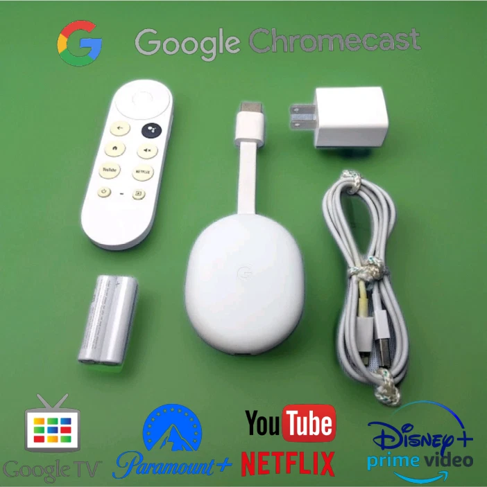 Google Chromecast 4th Gen HD with Google TV - Lightly used - With Remote - Image 1 of 4