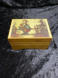 Vintage REUGE Schweiz M.I. Hummel Lackholz Schmid Spieluhr Edelweiß - Bild 1 von 10