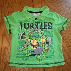 Polo Nickelodeon TMNT niño 2t Tortugas Ninja verde manga corta - Imagen 1 de 6
