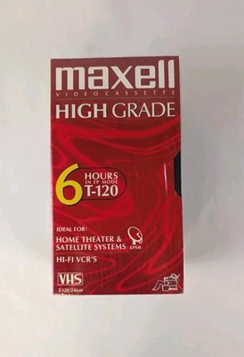 Maxell T-120 High Grade VHS Video Cassette Set Of 3 Tapes New Sealed - Image 1 of 4