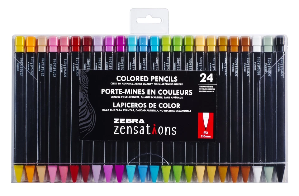 Lápis de cor mecânico Zebra Zensations, tamanho de ponta 2,0 mm, sortido - Imagem 1 de 1