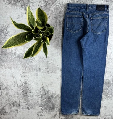 Pantalones de mezclilla clásicos rectos vintage Valentino azul italiano para hombre 33/33 Foto 1 de 4