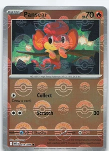 Pansear (Poke Ball Pattern) 014/086 Common Holo SV: White Flare NM Pokémon - Picture 1 of 2