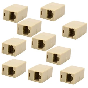 10 Pieces RJ45 Female Network Ethernet LAN Connector Adapter Coupler Extender - Picture 1 of 5
