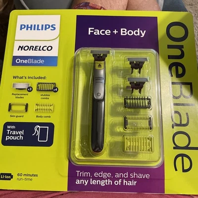 Philips Norelco OneBlade Cara con Cuerpo Recortadora Eléctrica y Afeitadora Foto 1 de 2