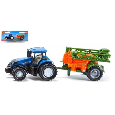TRATTORE NEW HOLLAND + BARRE IRRORATRICI 1:87 Siku Mezzi Agricoli e Accessori Mo - Immagine 1 di 3